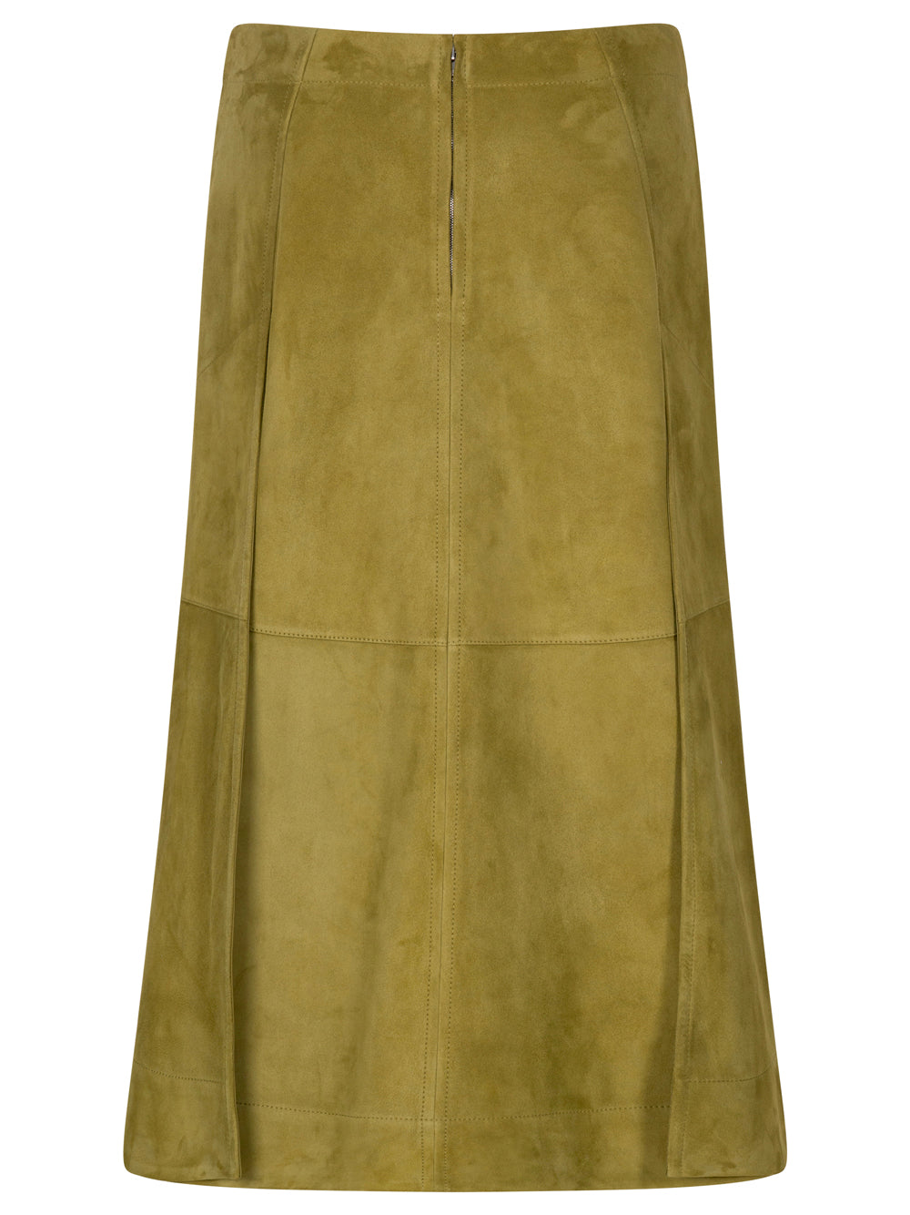 SUEDE LEATHER MIDI SKIRT