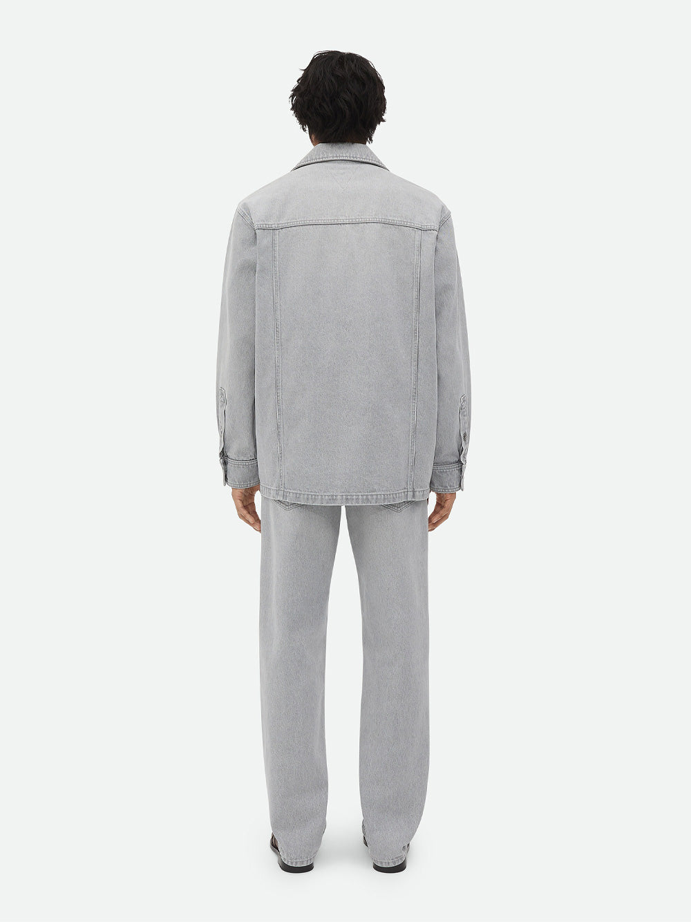 LIGHT GREY WASHED DENIM SHIRT