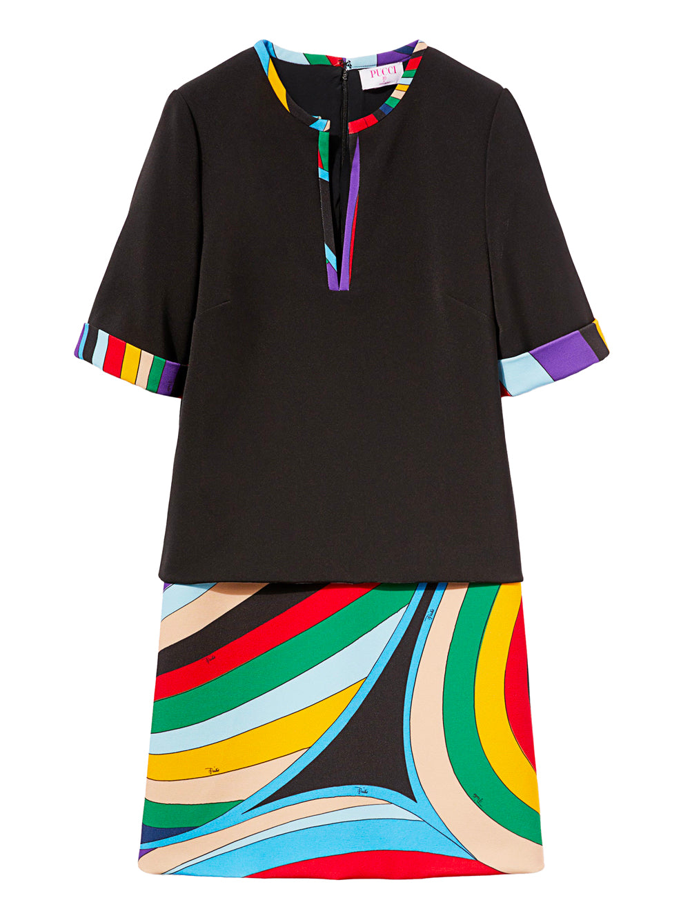 IRIDE-PRINT MINI DRESS