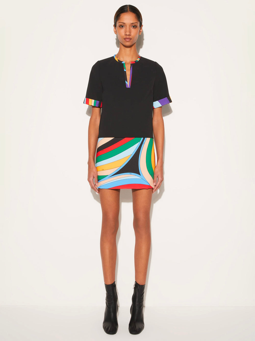 IRIDE-PRINT MINI DRESS