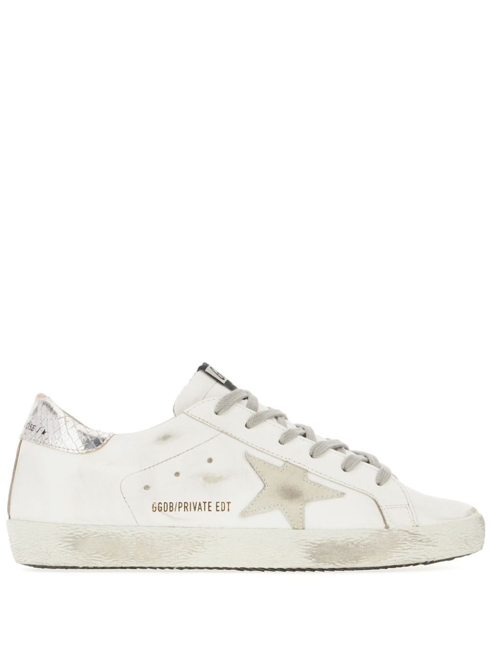SUPER-STAR SNEAKERS WITH SUEDE STAR AND SILVER DX HEEL TAB AND GOLD SX HEEL TAB