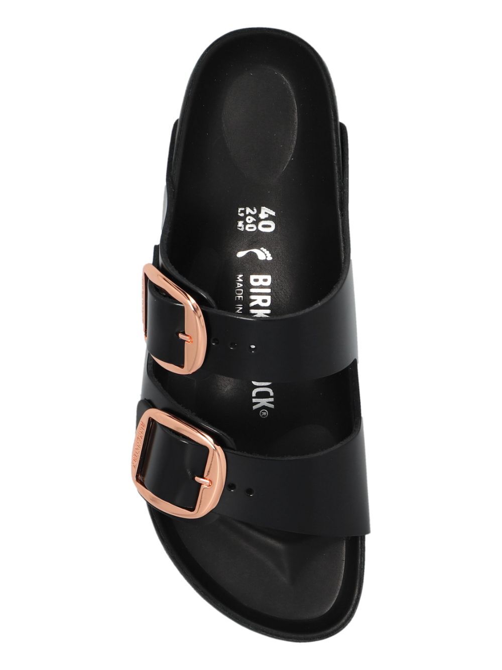 ARIZONA BIG BUCKLE LEATHER SANDALS
