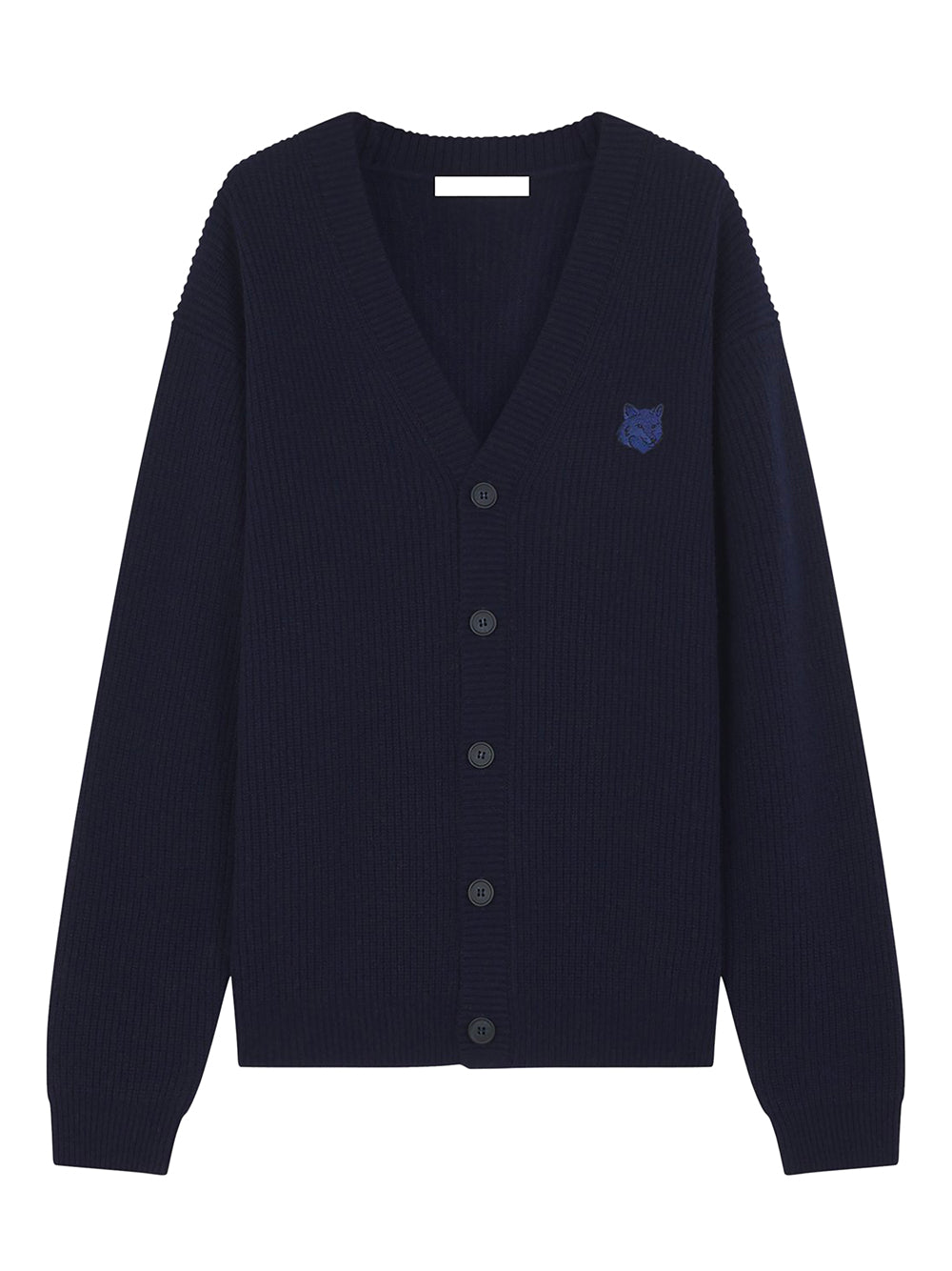 BOLD FOX HEAD PATCH COMFORT RIBBED CARDIGAN