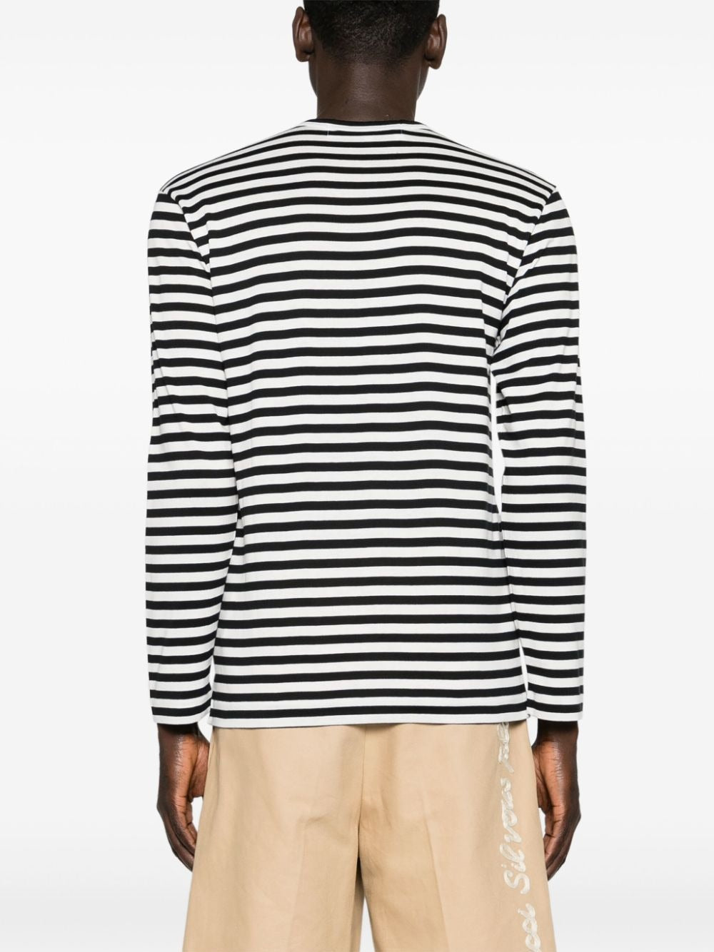 STRIPED RED HEART LONG-SLEEVED T-SHIRT