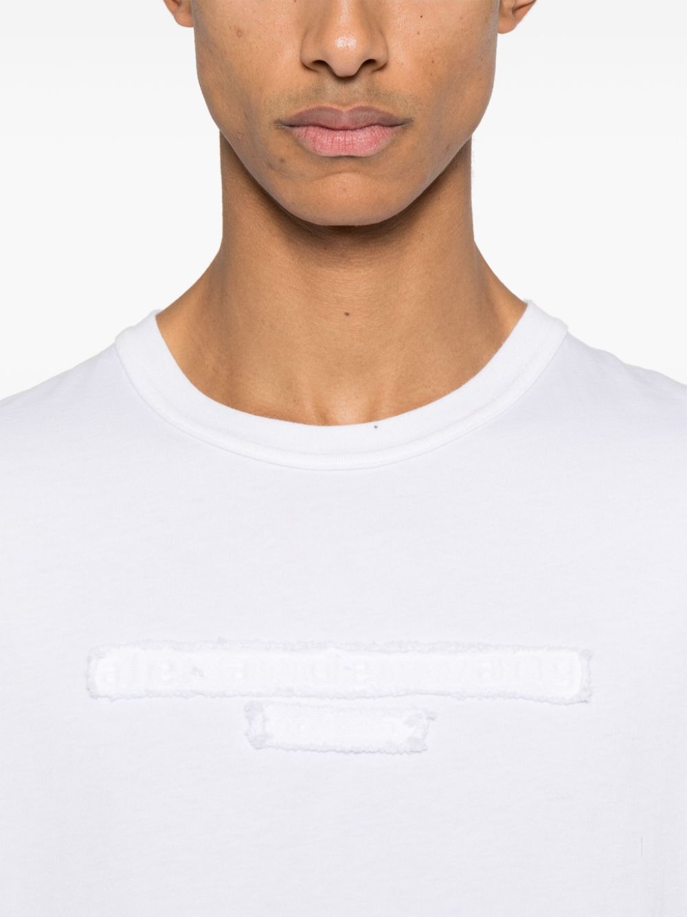 DISTRESSED LOGO COTTON JERSEY UNISEX T-SHIRT