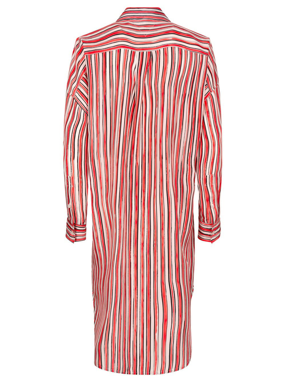 MULTI STRIPE SILK KAFTAN SHIRT