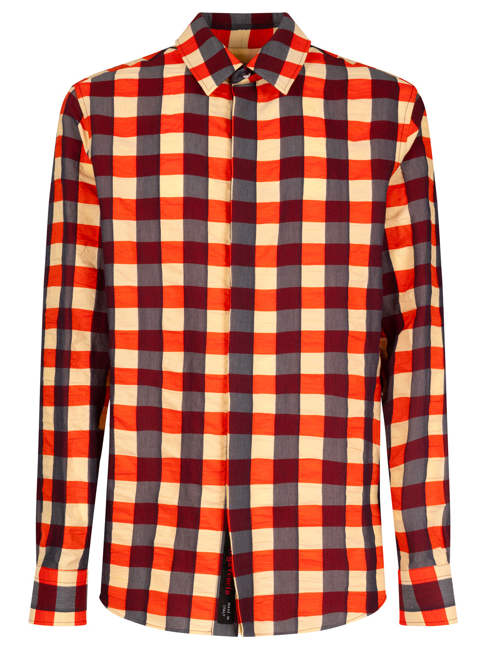 MACRO GINGHAM 3D COTTON SHIRT