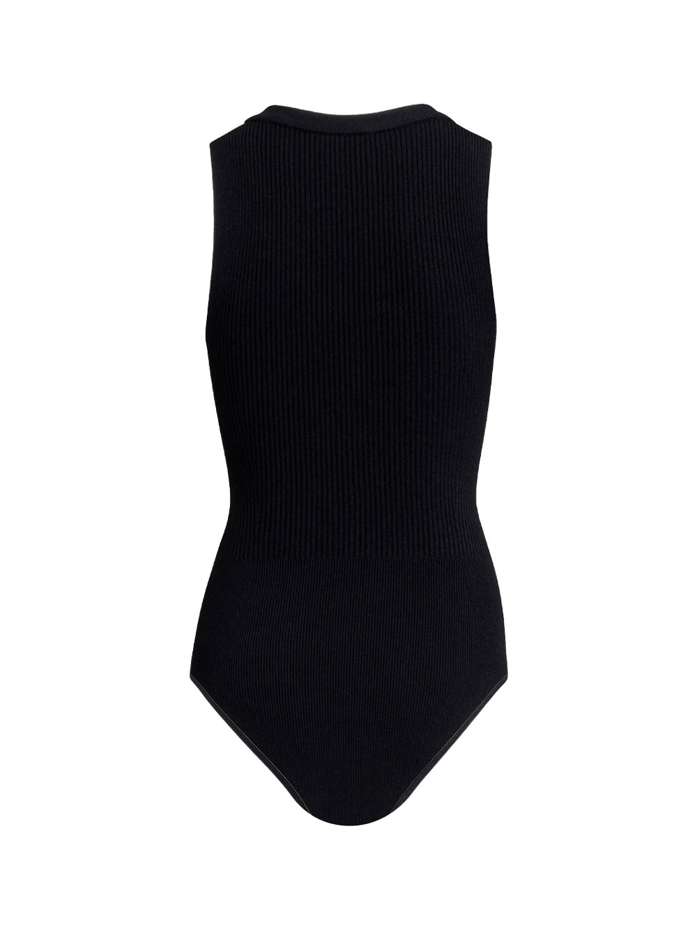 SLEEVELESS RIBBED KNIT BODYSUIT