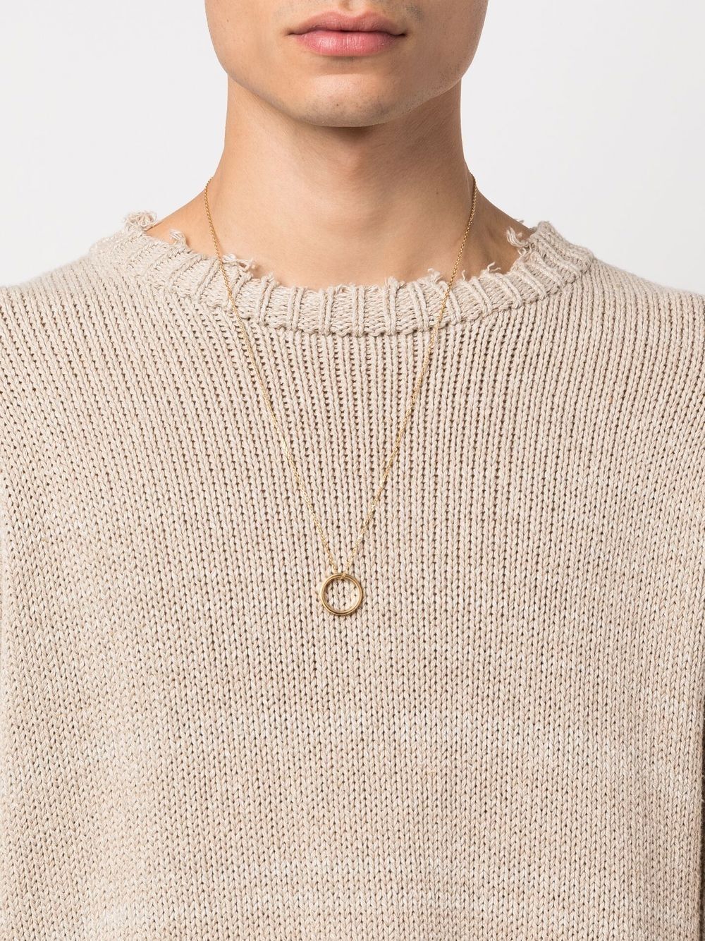 LOGO RING SILVER NECKLACE