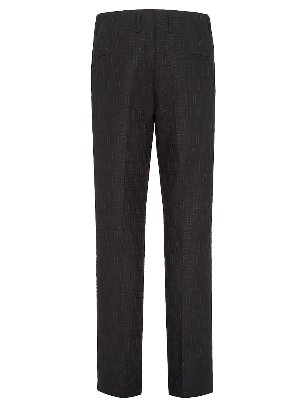 LINEN FF JACQUARD TROUSERS