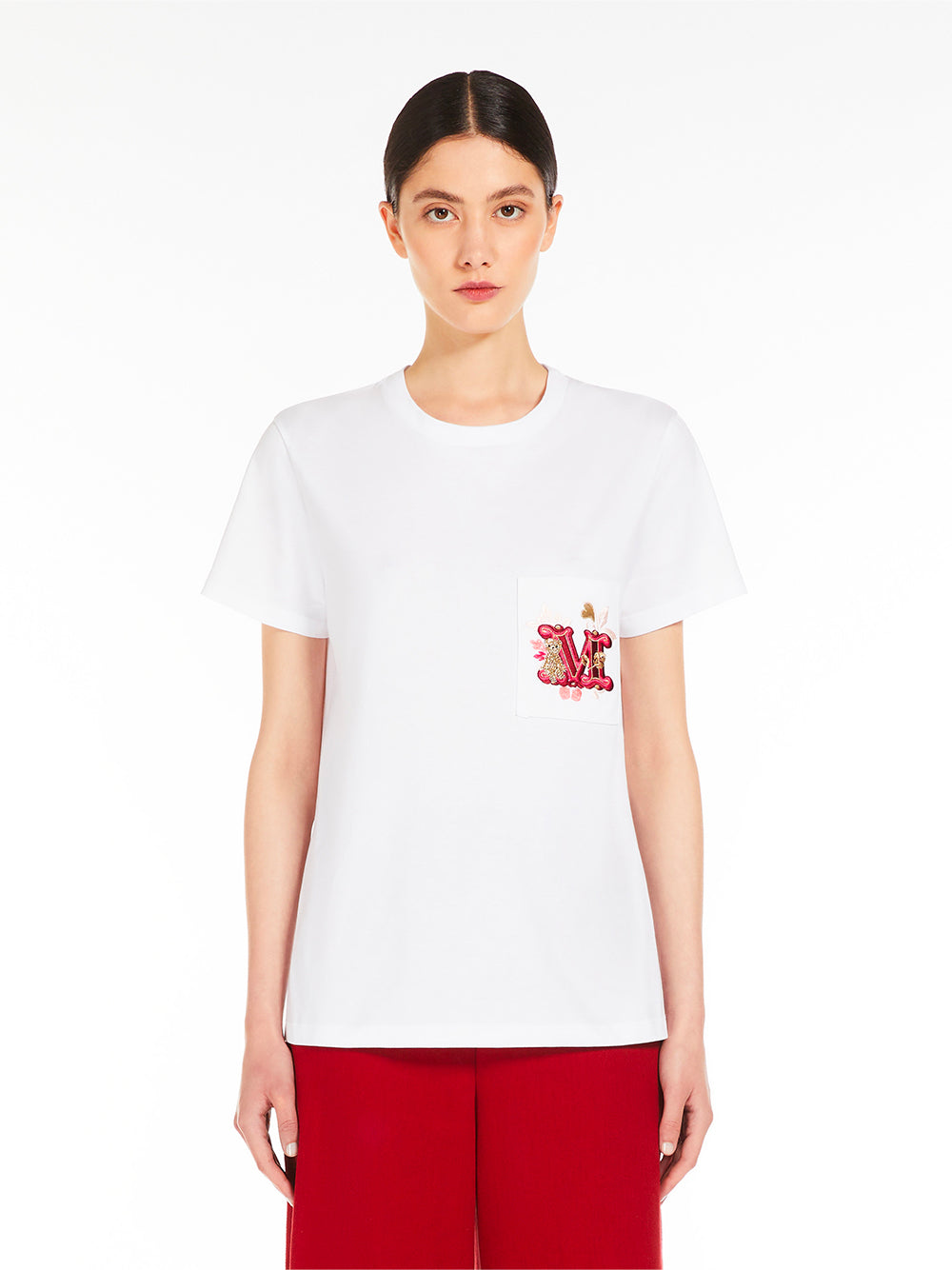 JERSEY T-SHIRT WITH EMBROIDERED POCKET
