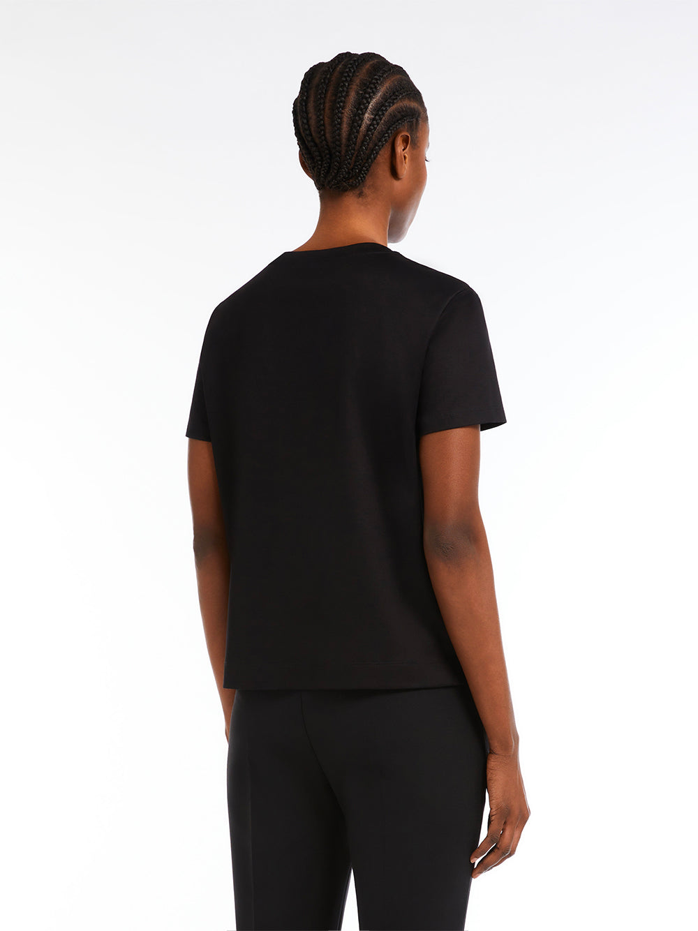 TONE ON TONE EMBROIDERED LOGO COTTON T-SHIRT