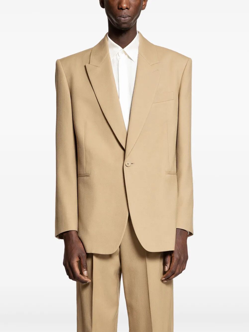 WOOL GABARDINE SINGLE-BREASTED JACKET