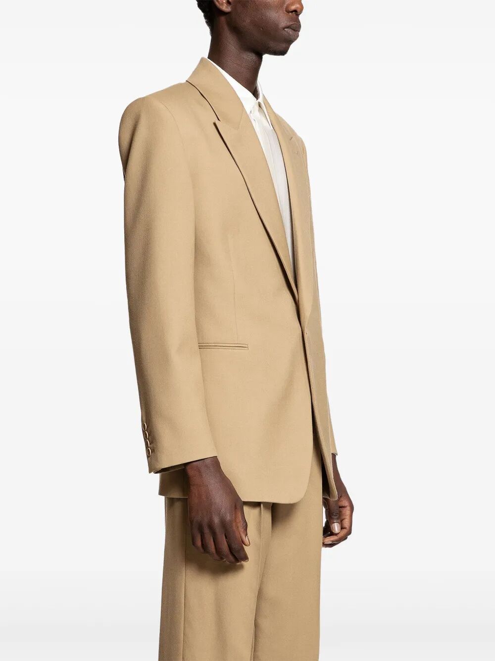 WOOL GABARDINE SINGLE-BREASTED JACKET