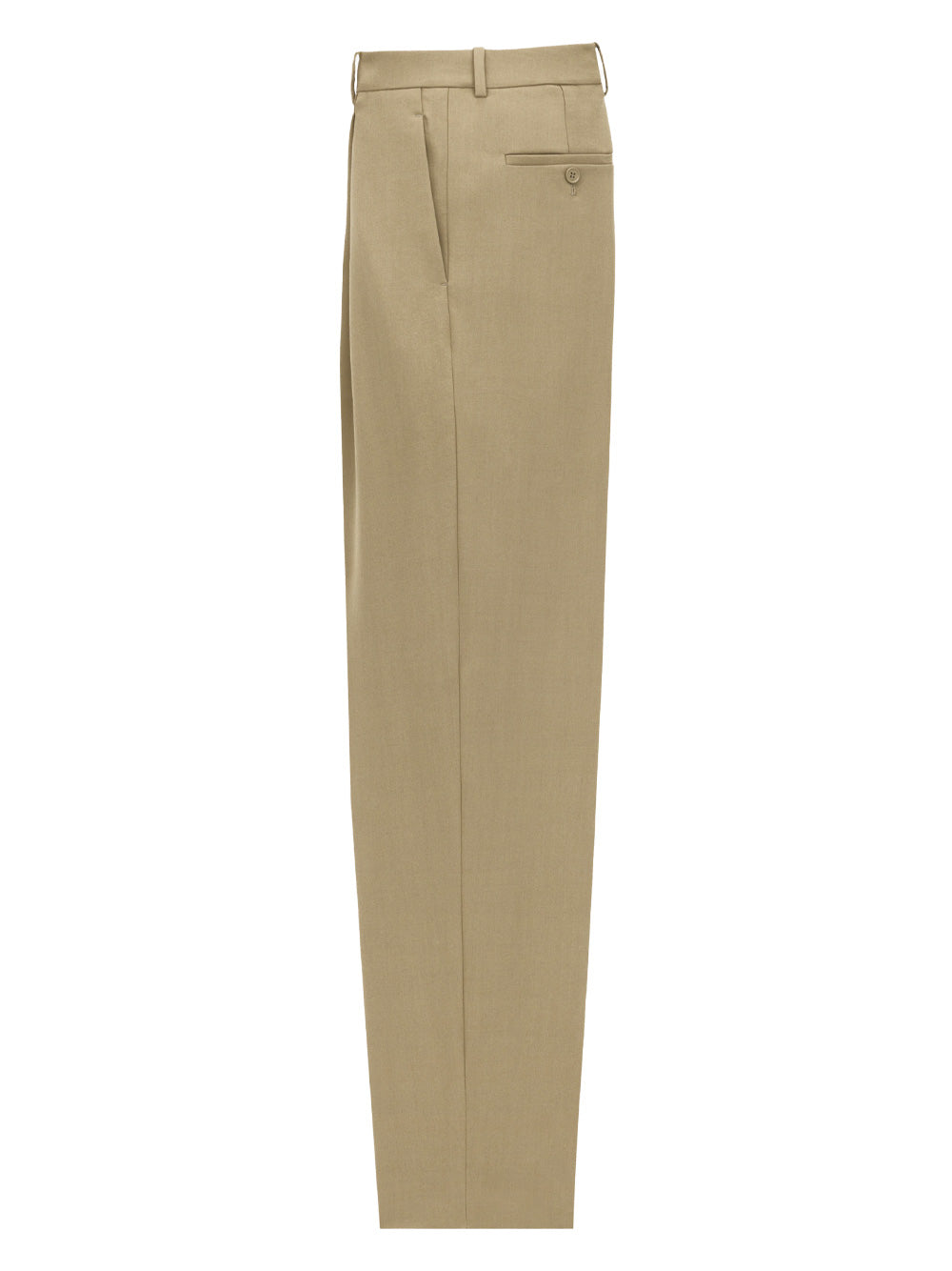 WOOL GABARDINE HIGH-WAISTED CARROT TROUSERS