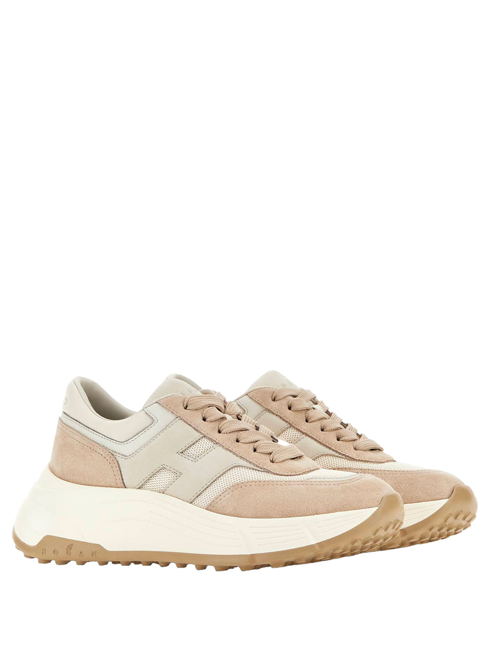 HI-FI SUEDE AND TECHNICAL FABRIC SNEAKERS
