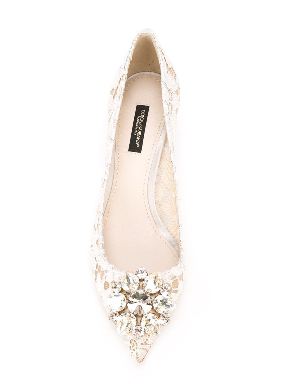 LACE RAINBOW PUMPS WITH BROOCH DETAILING