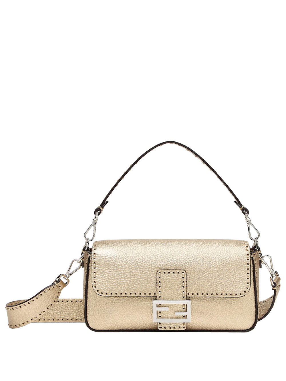 CHAMPAGNE-COLOURED MEDIUM BAGUETTE BAG