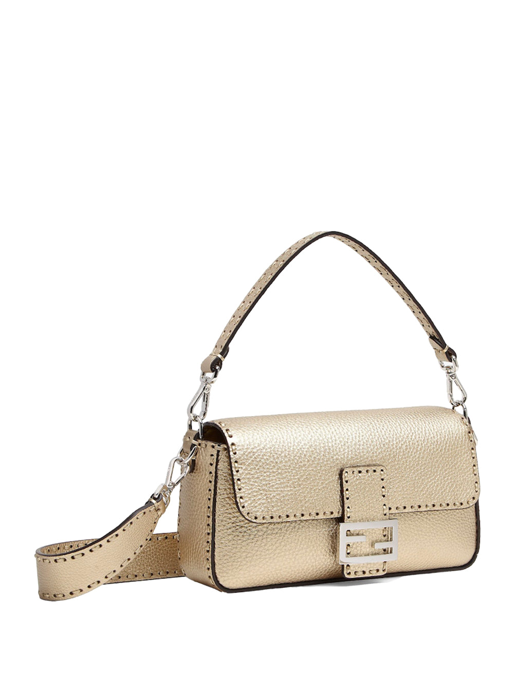 CHAMPAGNE-COLOURED MEDIUM BAGUETTE BAG