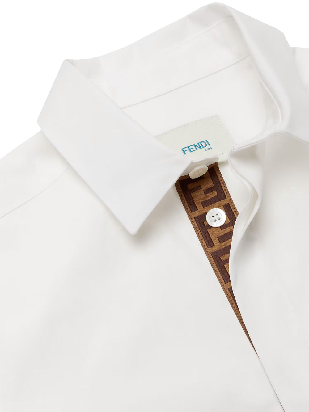 POPLIN SHIRT WITH INTERNAL BORDER IN FABRIC WITH FF LOGO