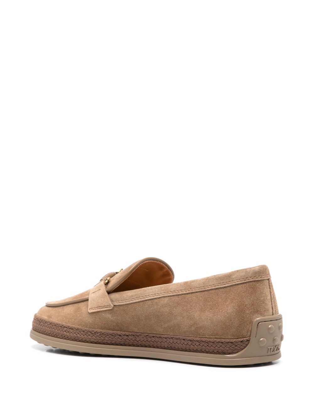CORD WEAVING T RING SUEDE LOAFERS