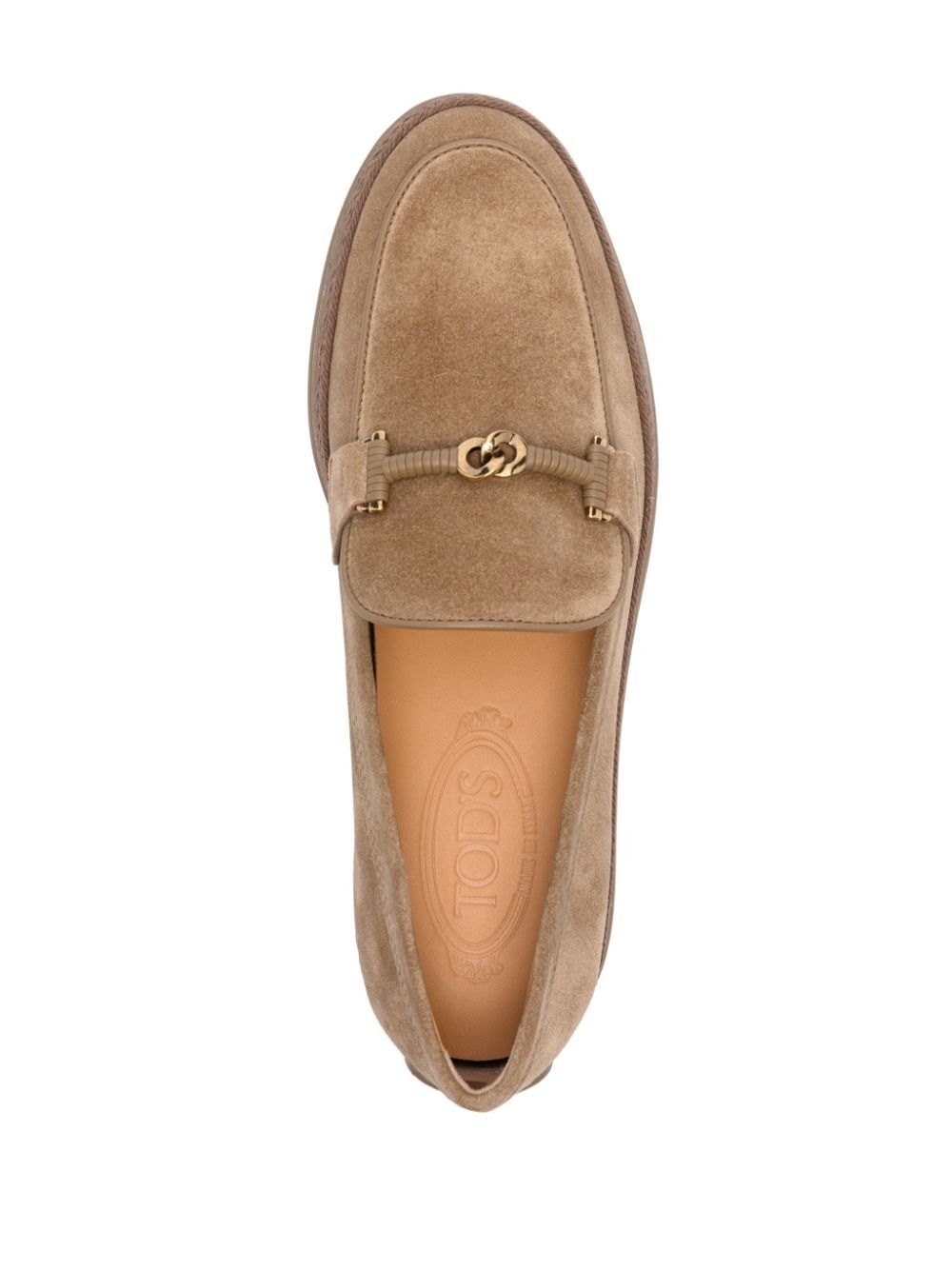 CORD WEAVING T RING SUEDE LOAFERS