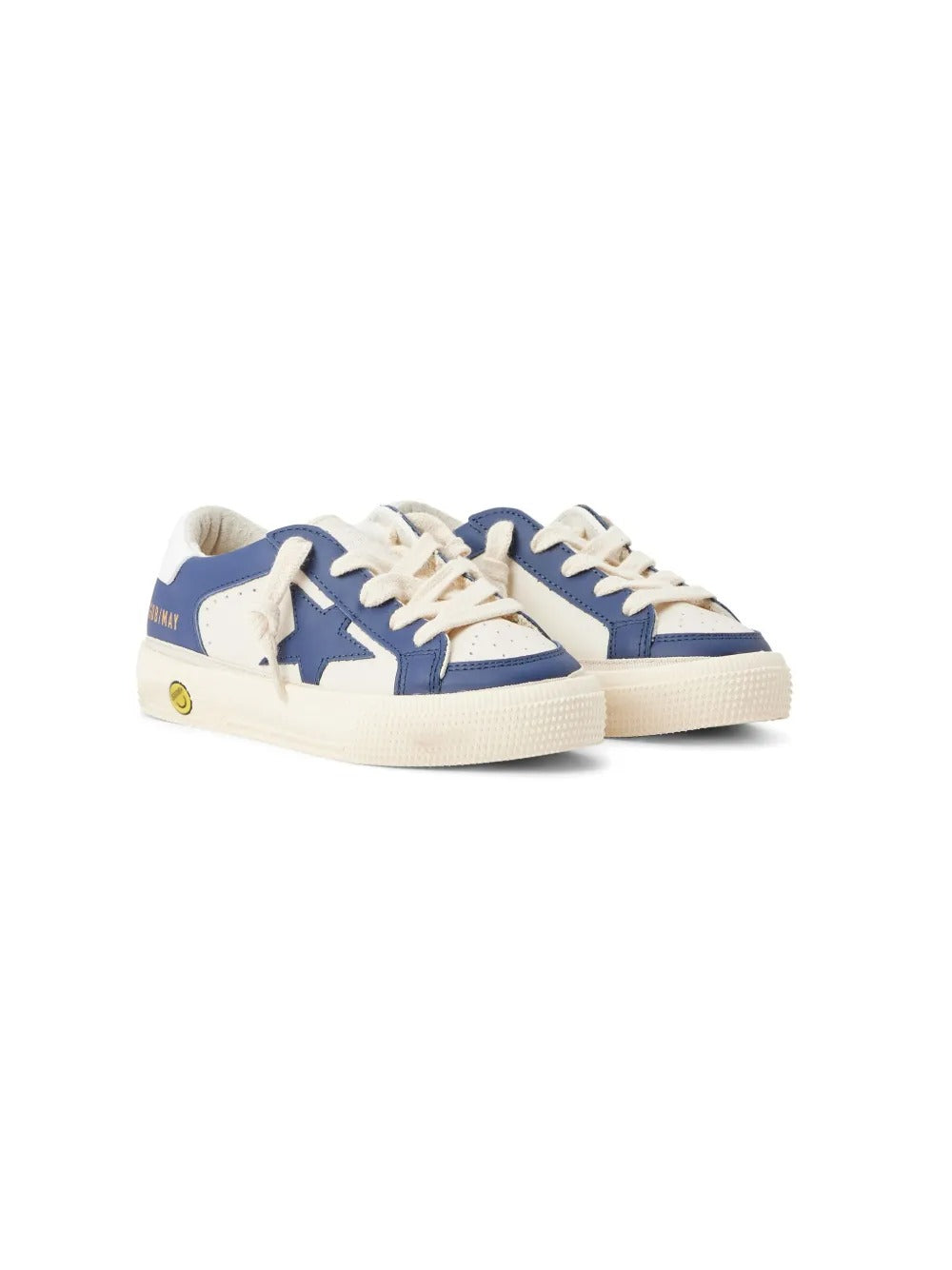 MAY SNEAKERS IN WHITE AND BLUE LEATHER