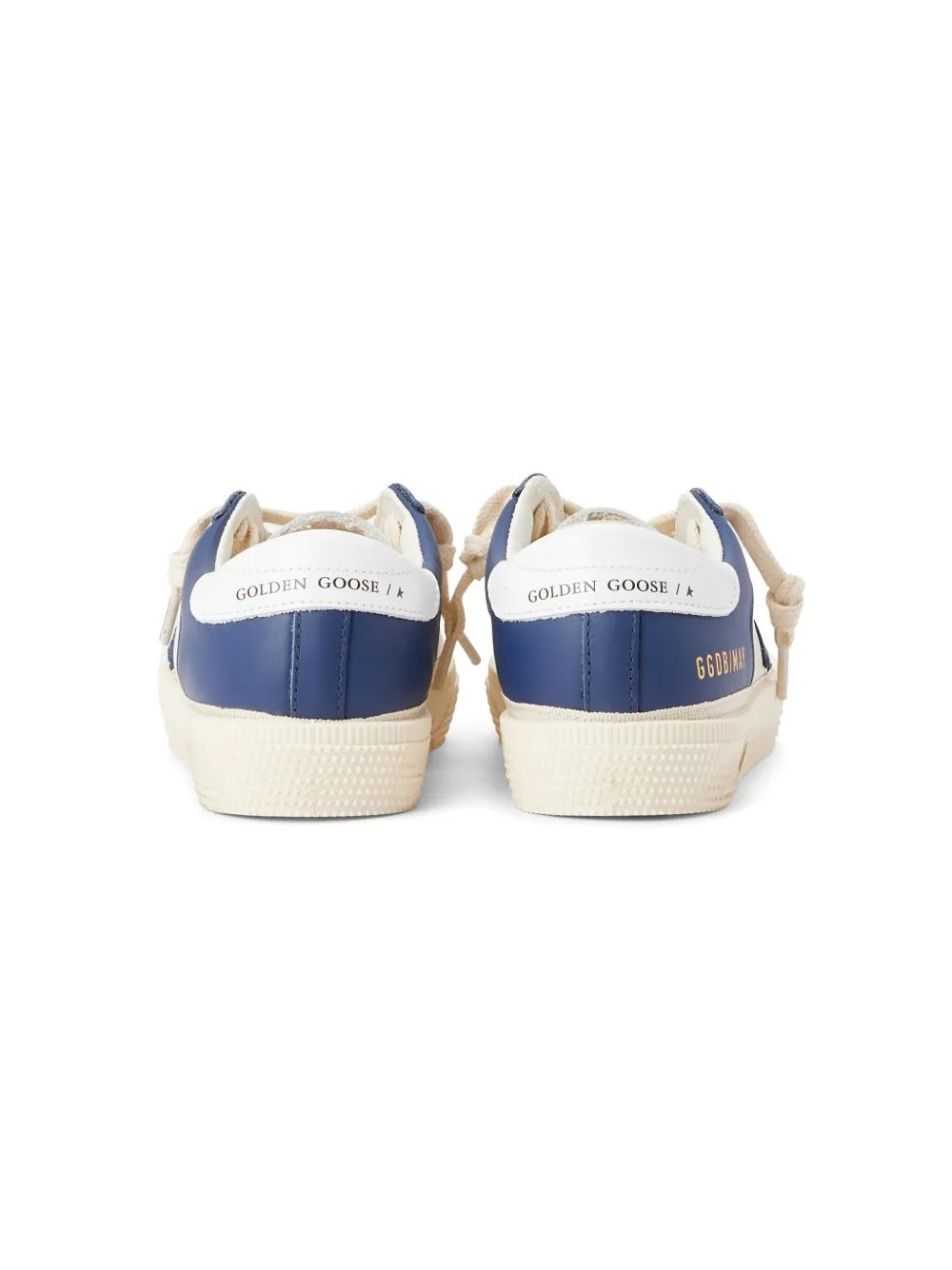 MAY SNEAKERS IN WHITE AND BLUE LEATHER