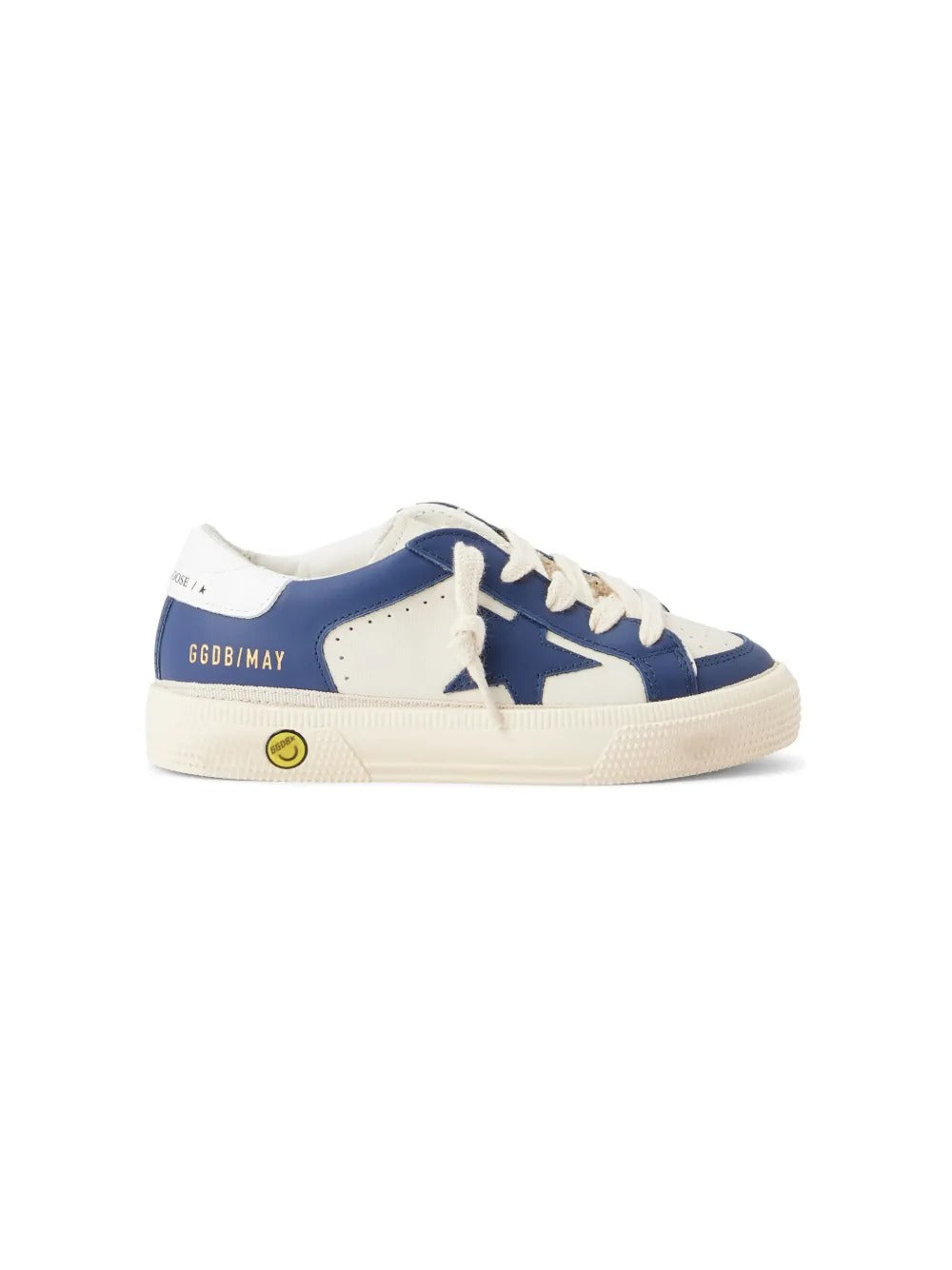 MAY SNEAKERS IN WHITE AND BLUE LEATHER