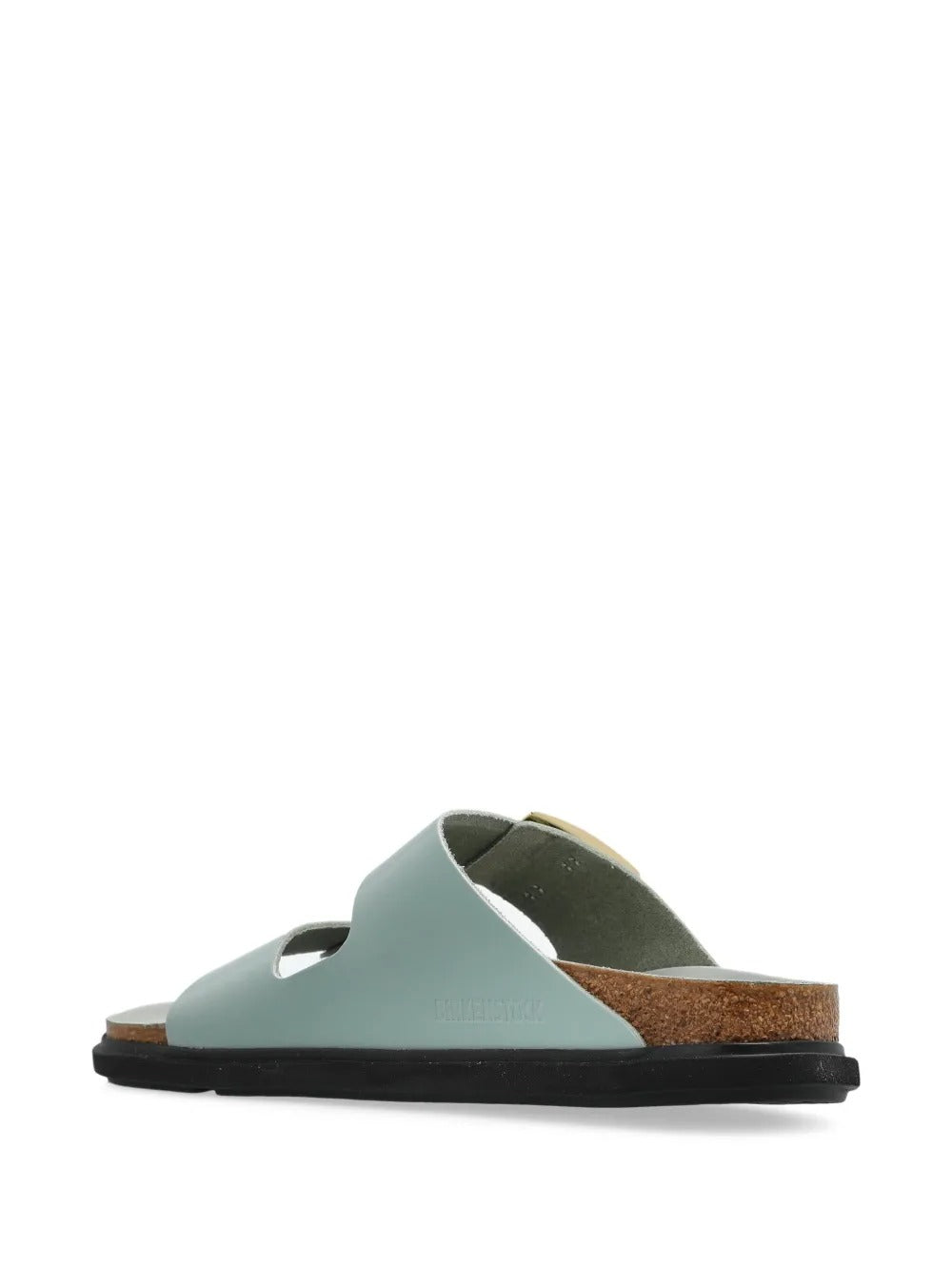 ARIZONA DROPLET BUCKLE SHINY LEATHER SANDALS