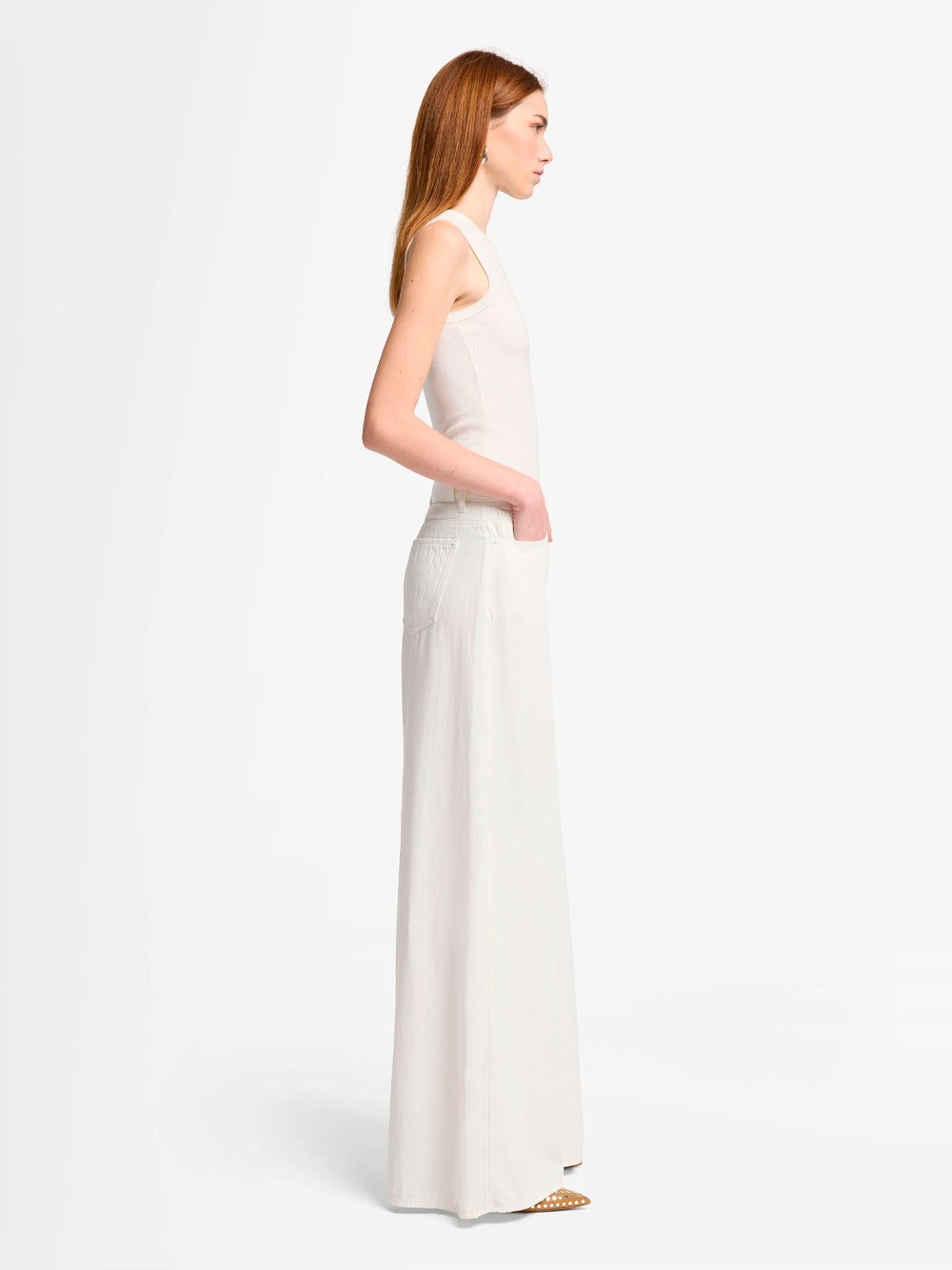 WILLOW WIDE LEG LINEN BLEND JEANS