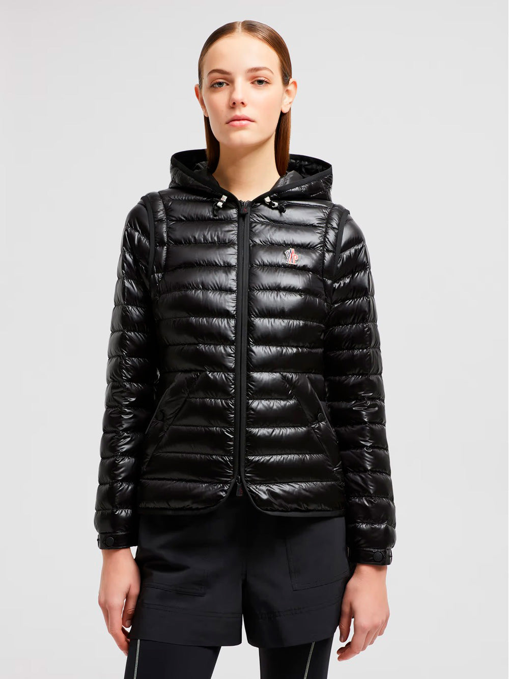 GRENOBLE KARURA 2-IN-1 HOODED SHORT DOWN JACKET