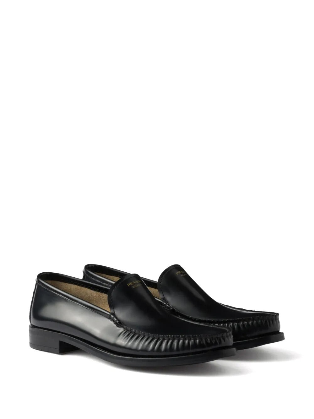 BRUSHED FUMÉ LEATHER LOAFERS