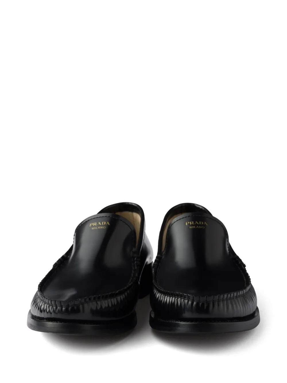 BRUSHED FUMÉ LEATHER LOAFERS