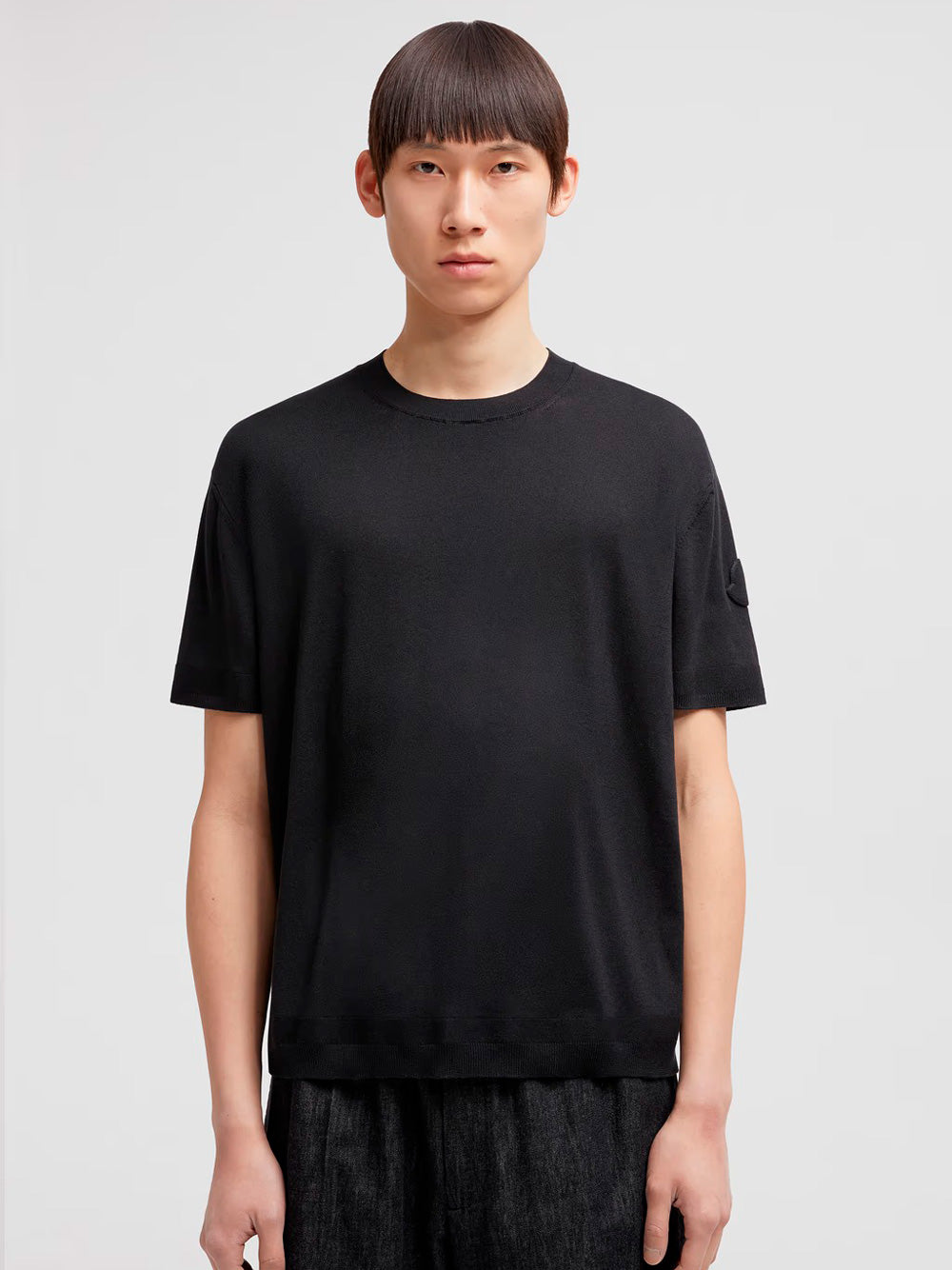 SILK & COTTON KNIT T-SHIRT
