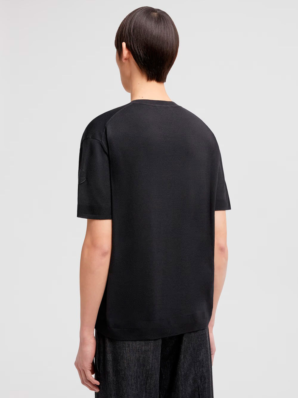 SILK & COTTON KNIT T-SHIRT