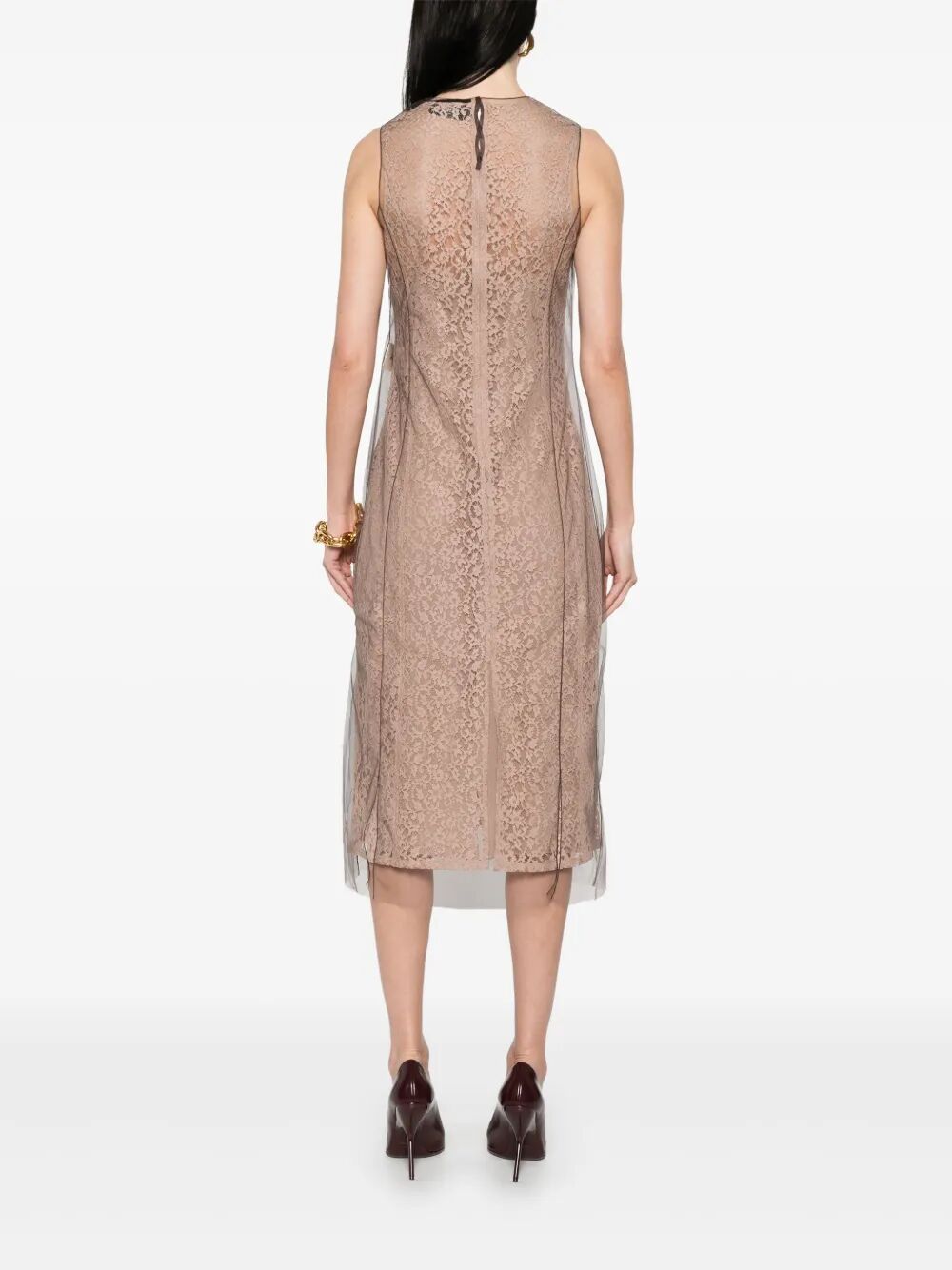 BLOOMING LACE MIDI DRESS