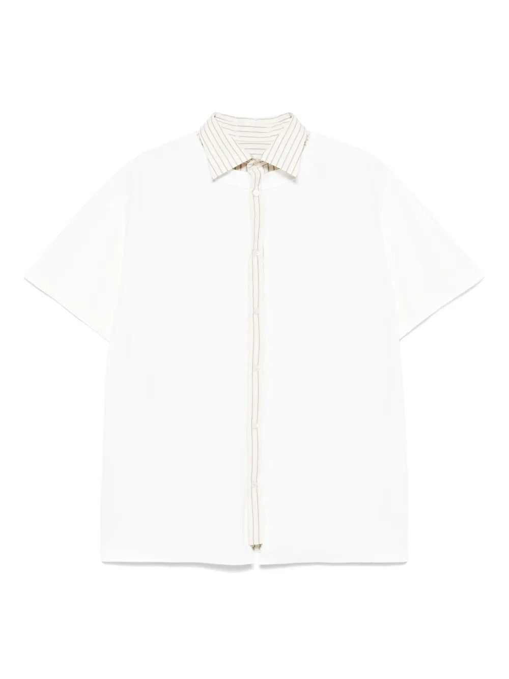SHORT SLEEVED LAYERED COTTON SHIRT