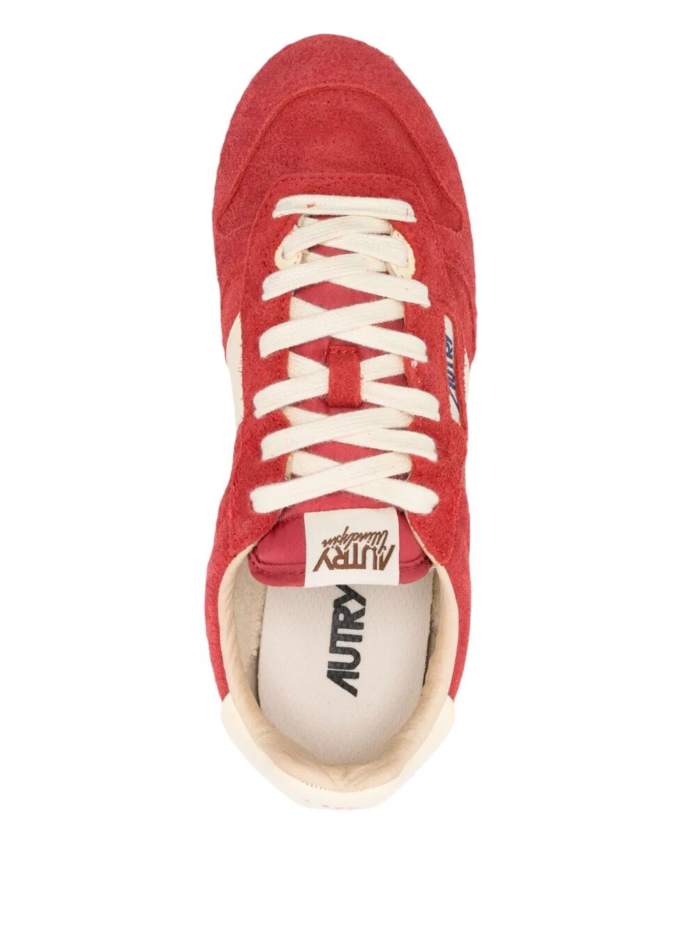WINDSPIN SUEDE AND LEATHER SNEAKERS IN RUBY/RUTABAGA
