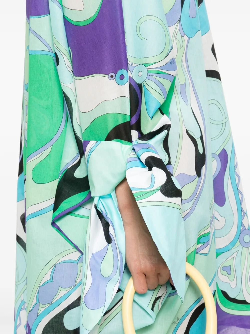 ORCHIDEE-PRINT SHORT KAFTAN