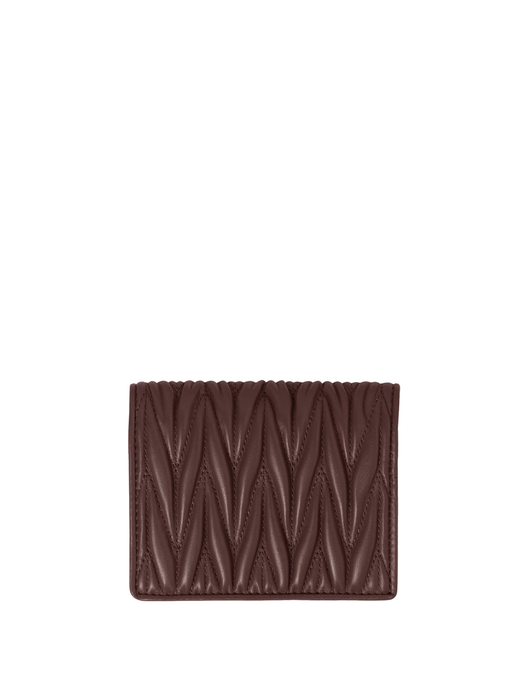 SMALL MATELASSÉ NAPPA LEATHER WALLET WITH SNAP CLOSURE