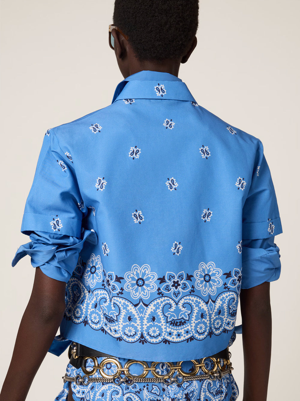 PRINTED SLUBBED POPLIN SHIRT