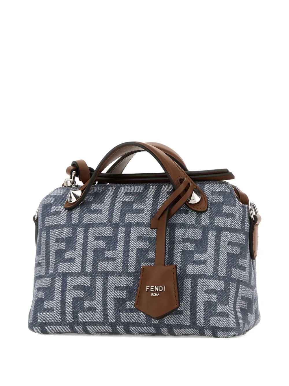 BY THE WAY SOFT MINI DENIM-EFFECT FF JACQUARD BAG