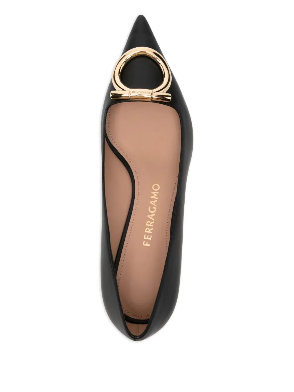 LARA LEATHER PUMPS WITH MAXI GANCINI BUCKLE