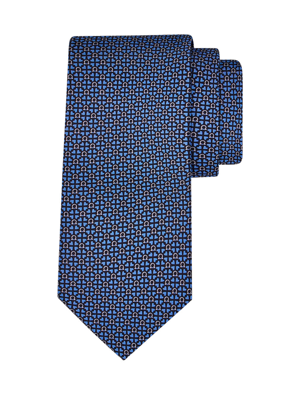 GANCINI AND HEARTS PRINTED ADA SILK TIE