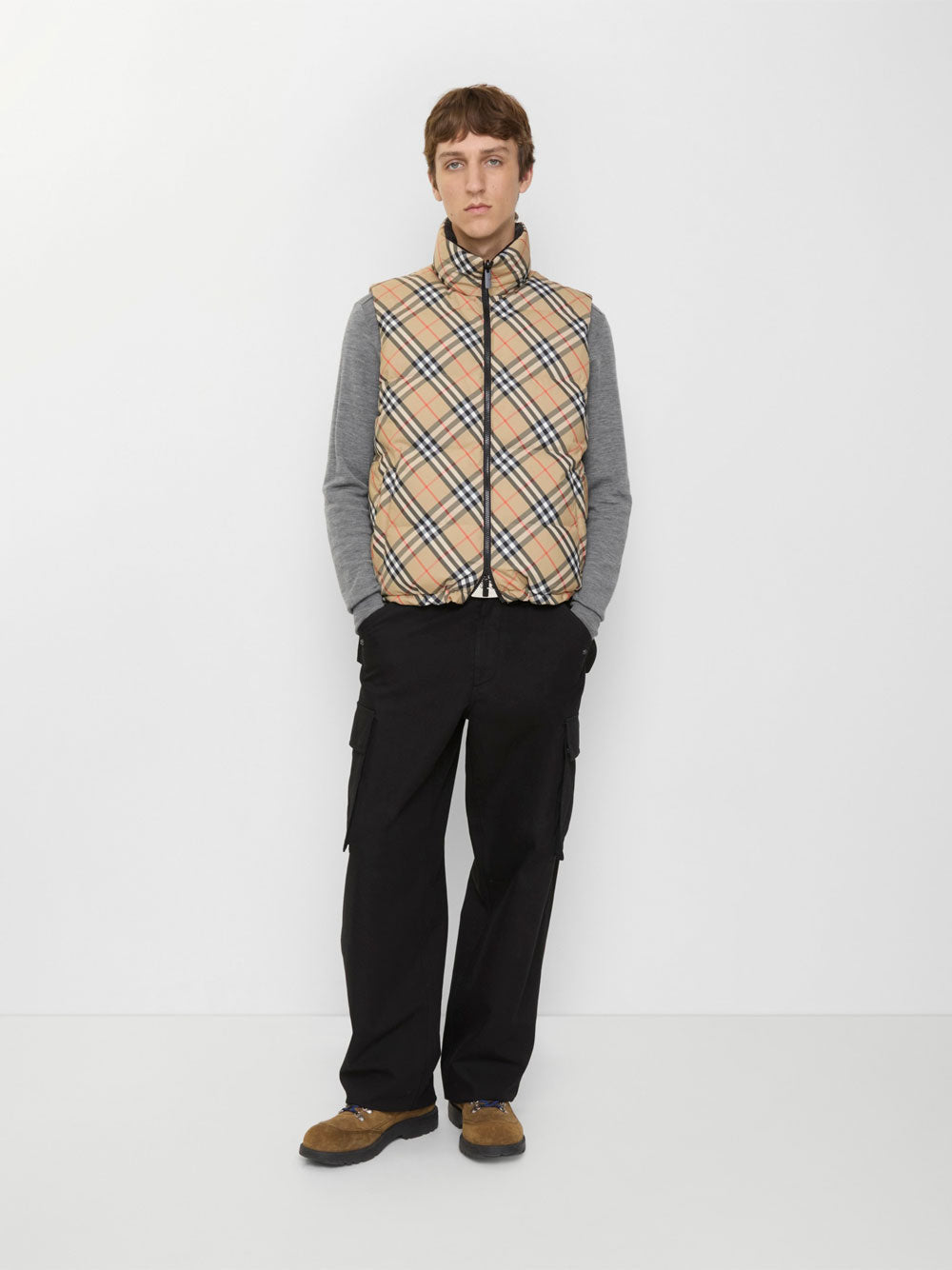 SNOSHILL REVERSIBLE CHECK PUFFER GILET