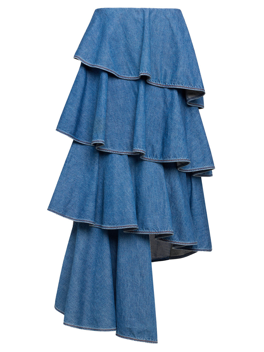 DENIM SPIRAL SKIRT