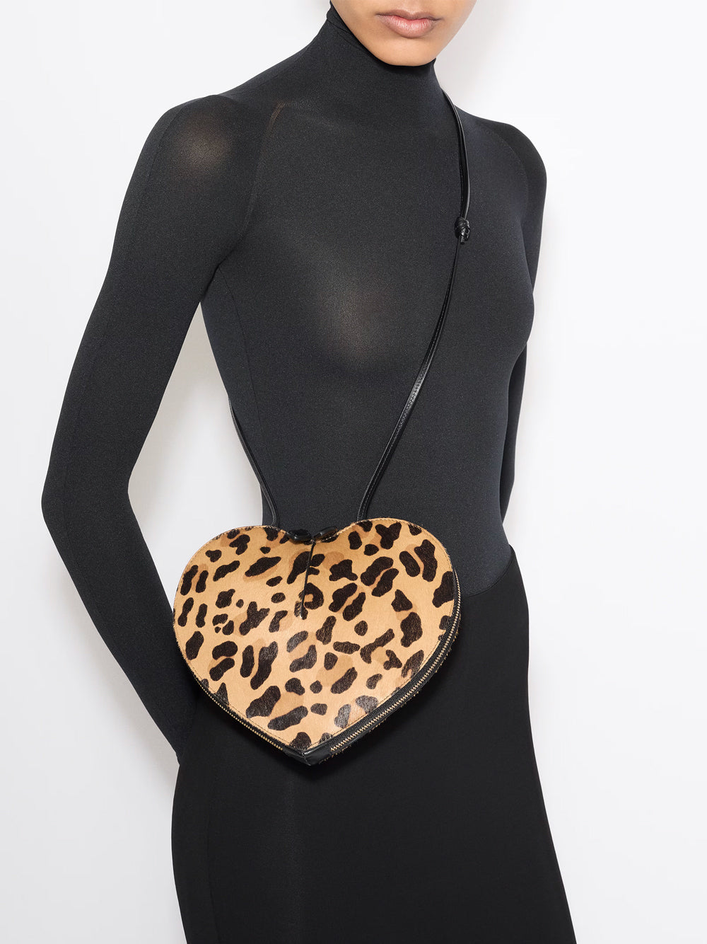 LE CŒUR BAG IN LEOPARD HAIRCALF