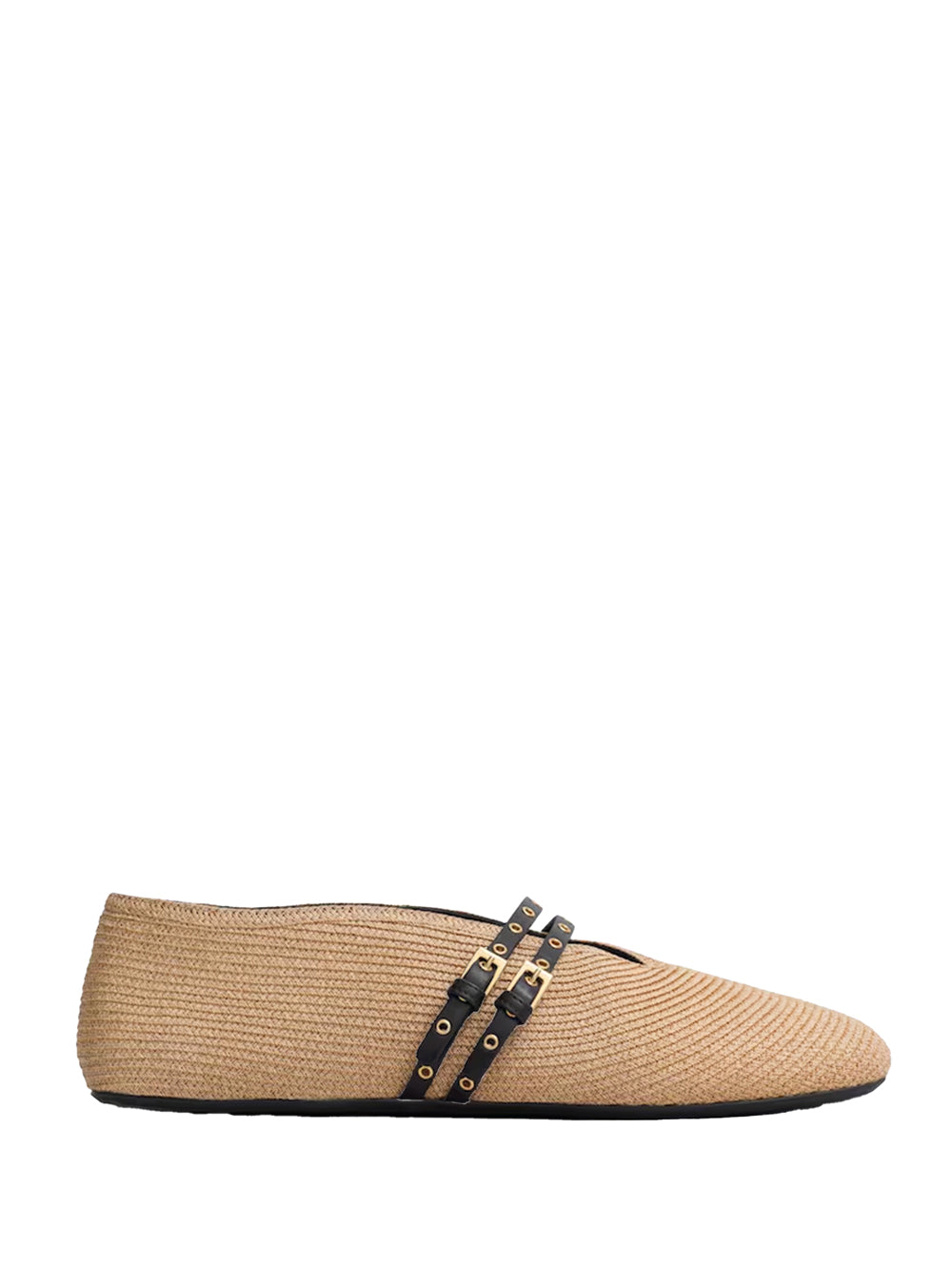 BALLET FLATS IN PAPER STRAW