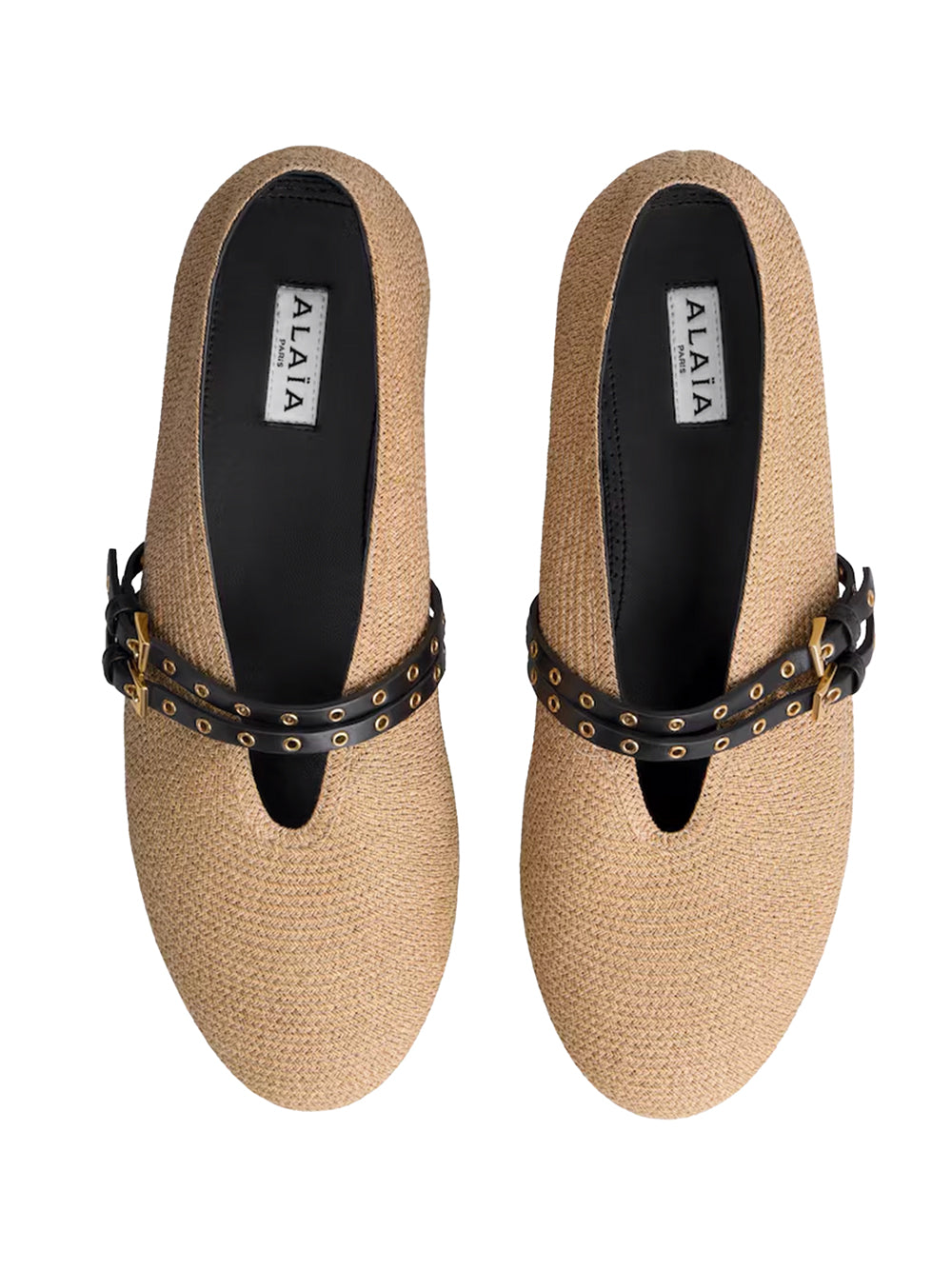 BALLET FLATS IN PAPER STRAW